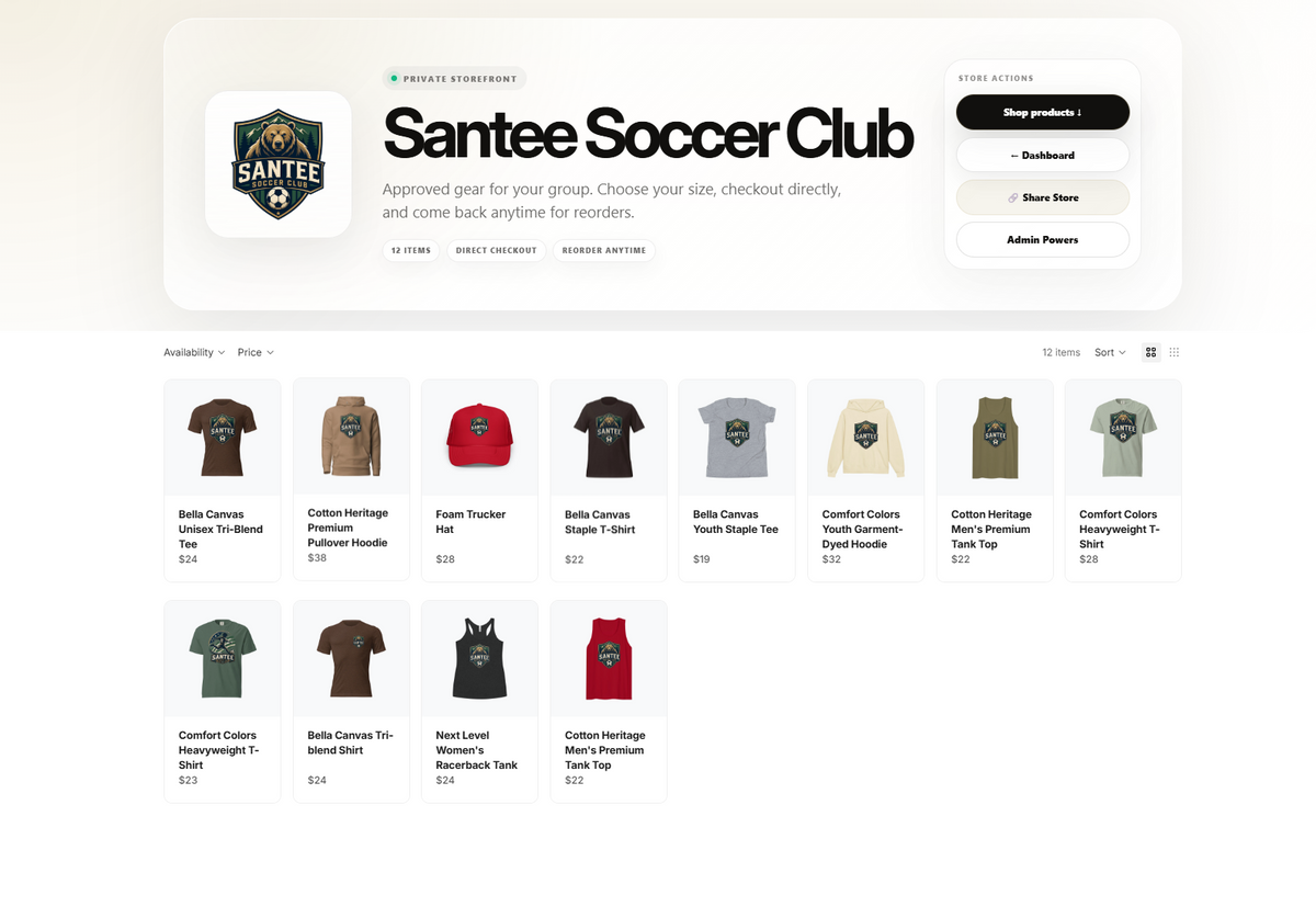Store preview