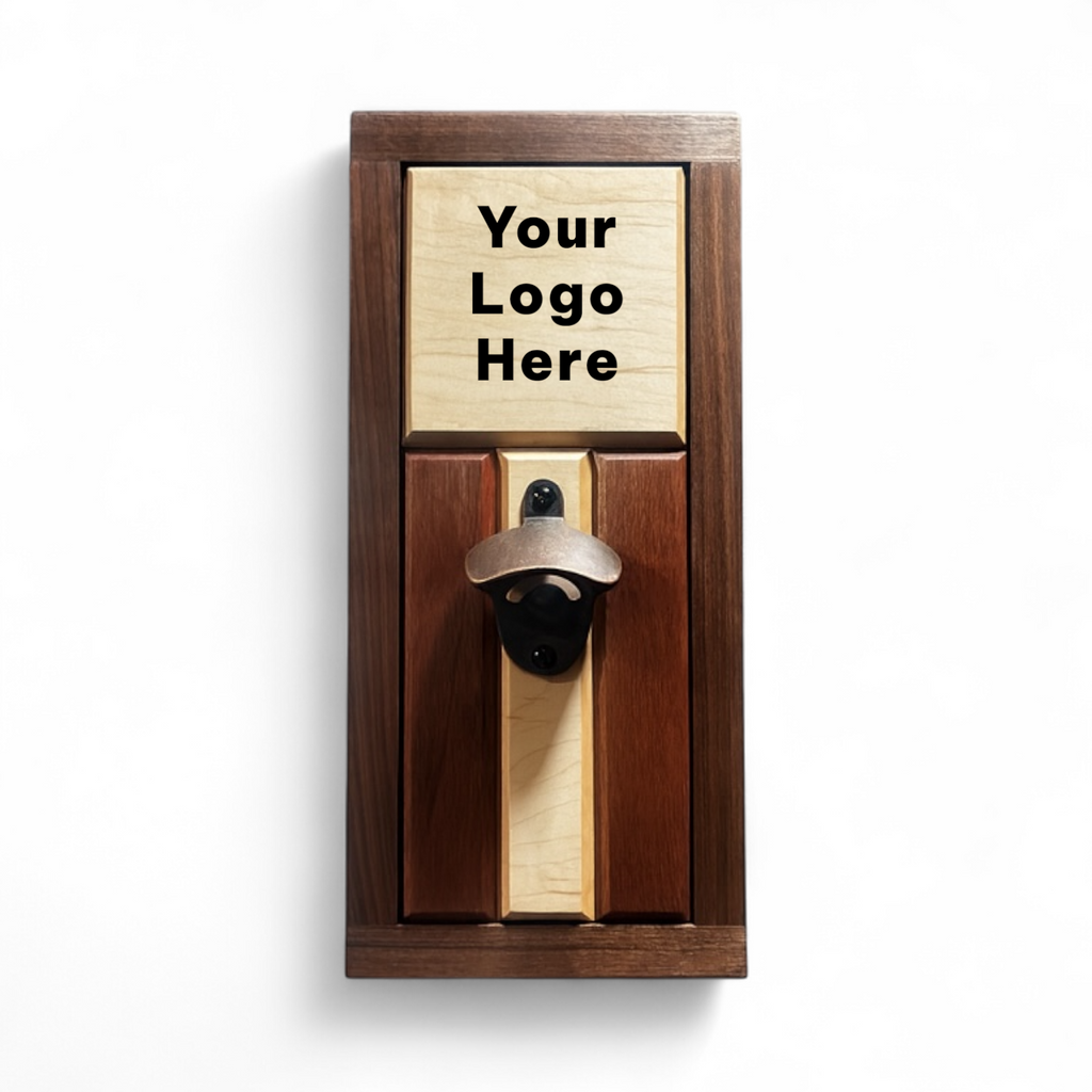 Custom Old Glory Hardwood Bottle Opener