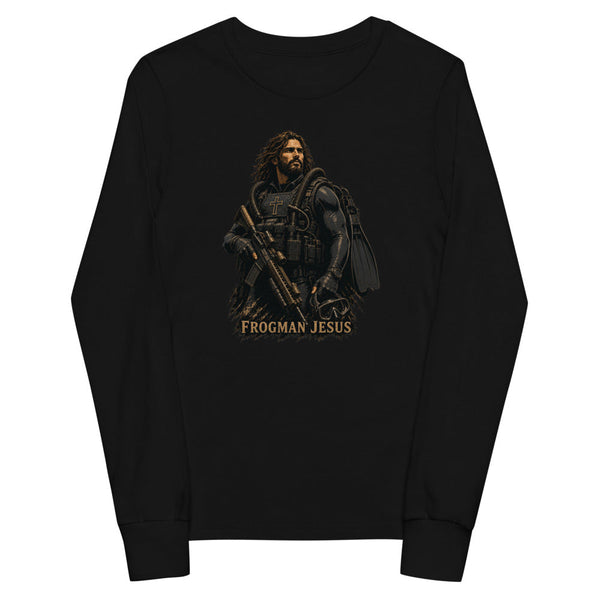 frogman-jesus-3978 Youth Long Sleeve Tee